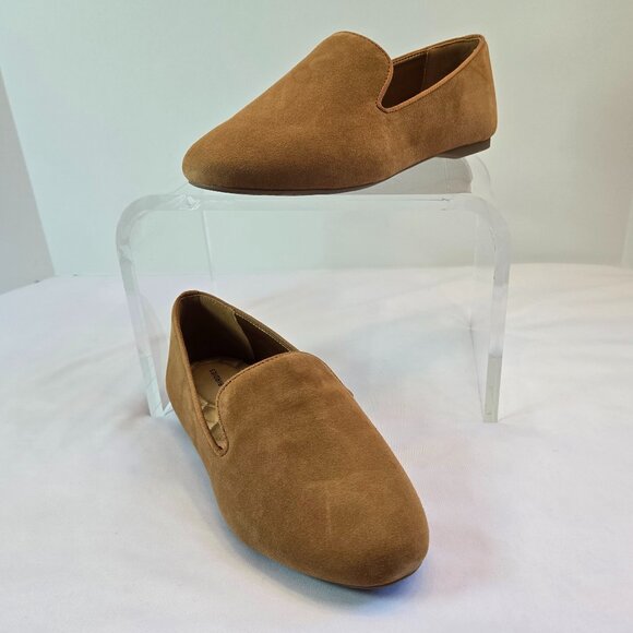 BIRDIES Women Starling Suede Flats Slip-On Comfortable Casual Shoes Sz: 9W Camel - Picture 4 of 11